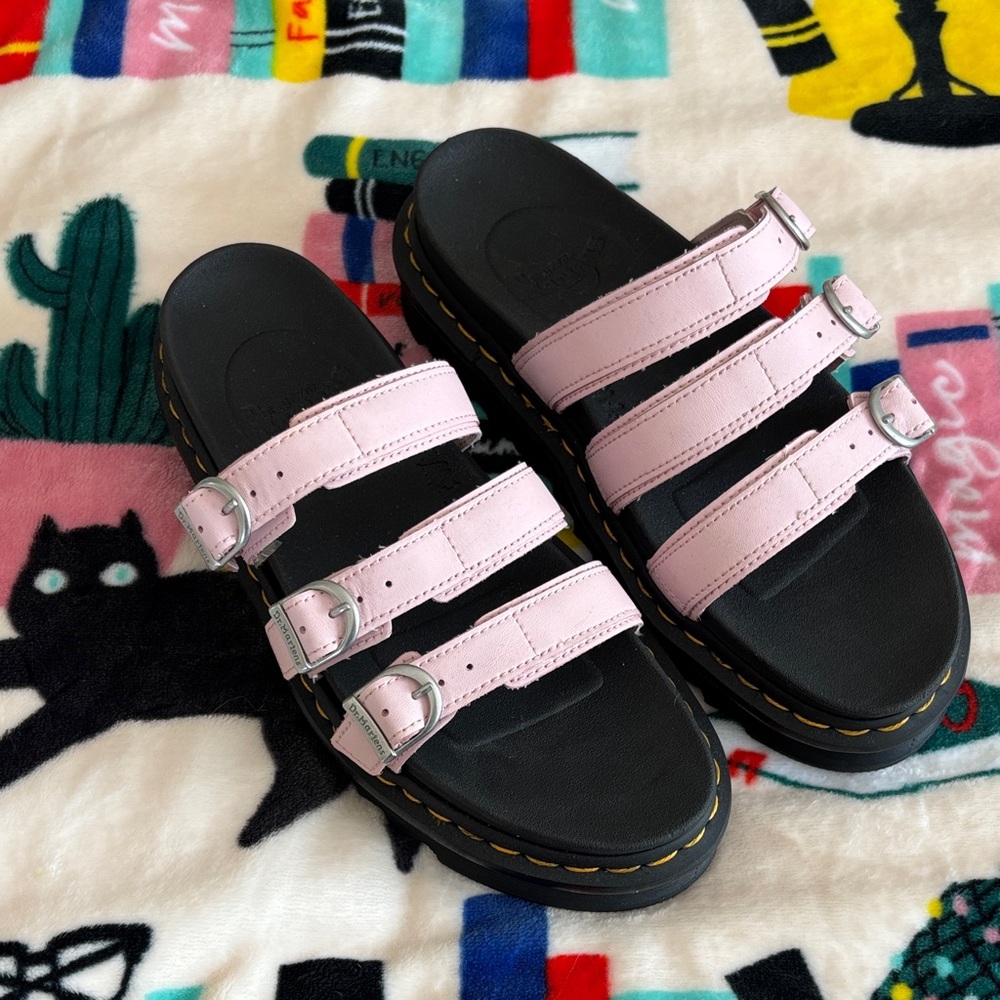 Dr. Martens Pink and Black Sandals